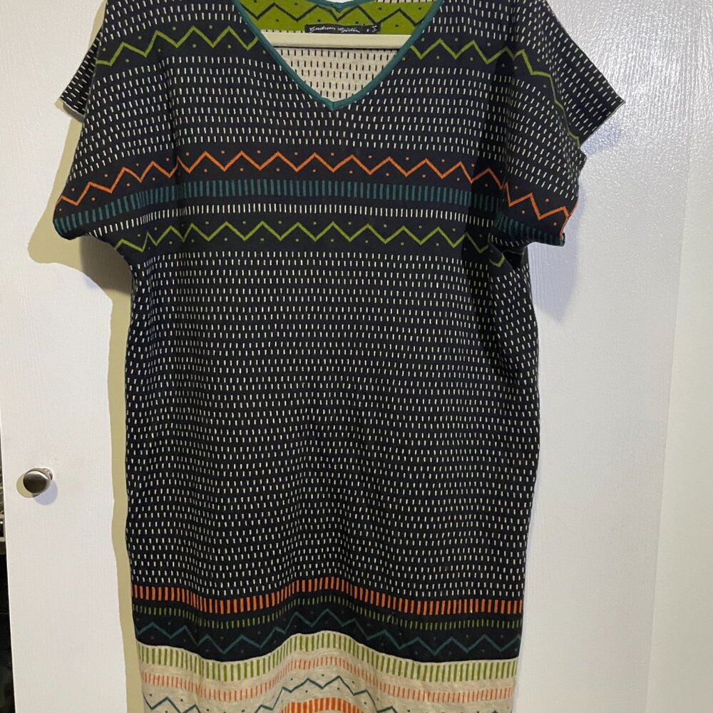 Gudrun Sjoden Strikk Stripe Knit Tunic Dress - Women's Size M - Multicolor - Picture 4 of 5
